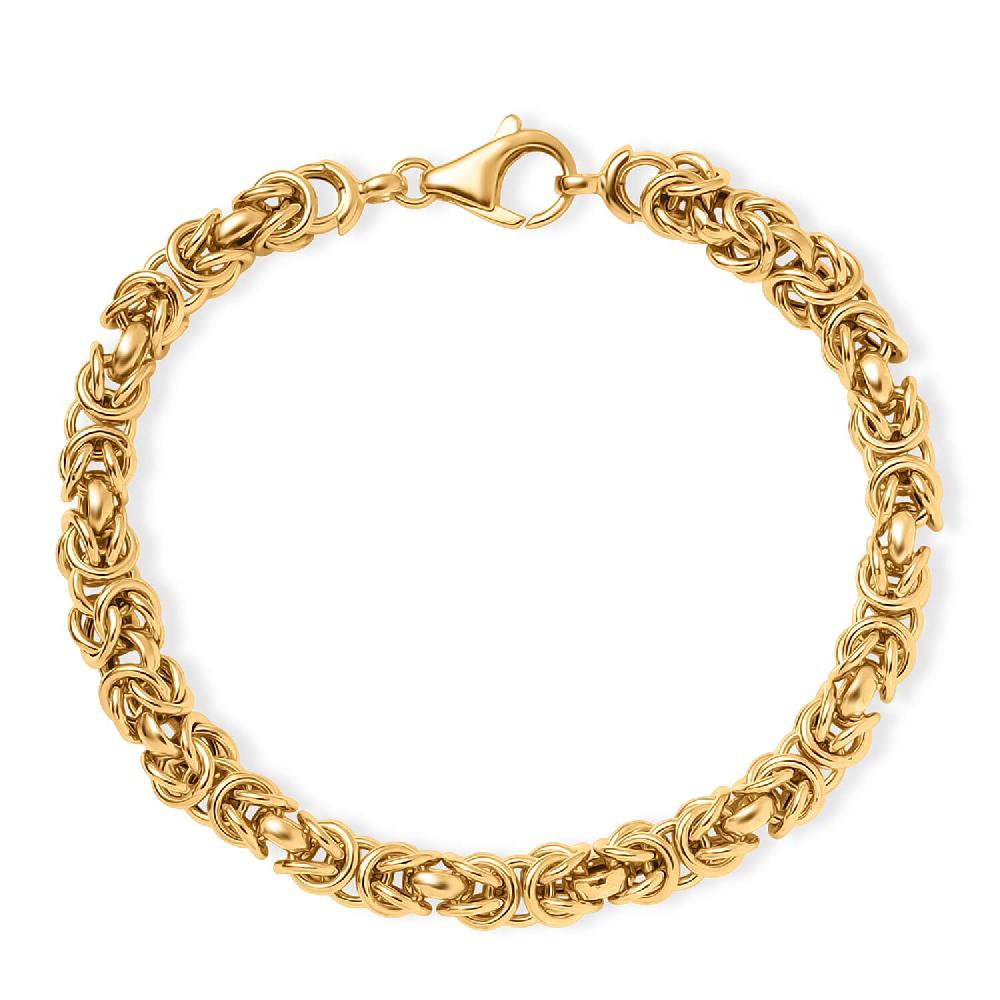 shop lc Luxoro 10K Yellow Gold Byzantine Chain Bracelet (7.25 In) 7.24 Grams