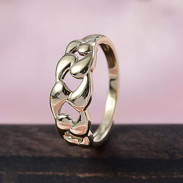 Shop Lc Luxoro 10K Yellow Gold Classic Cuban Ring (3.20 G)