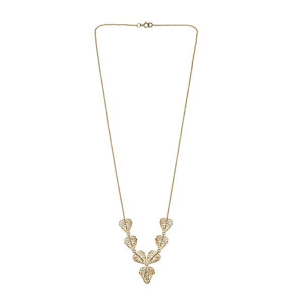 Shop Lc Luxoro 10K Yellow Gold Heart Necklace (18 Inches) (6.80 Grams)