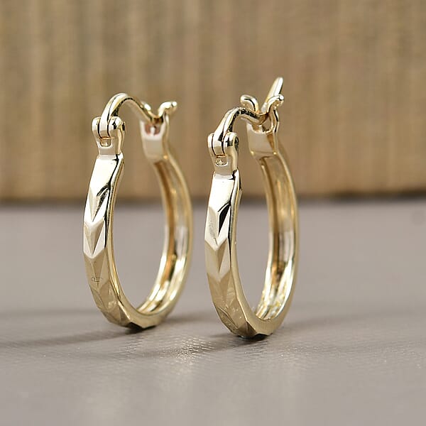 Shop Lc Luxoro 10K Yellow Gold Hoop Earrings (2.10 G)