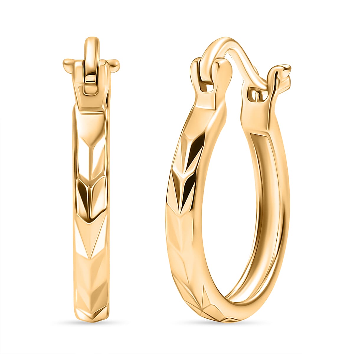shop lc Luxoro 10K Yellow Gold Hoop Earrings (2.10 g)