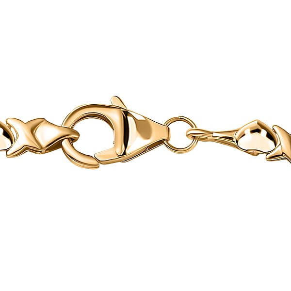 Shop Lc Luxoro 10K Yellow Gold Infinity With Heart Link Bracelet (8.00 In) 5.70 Grams