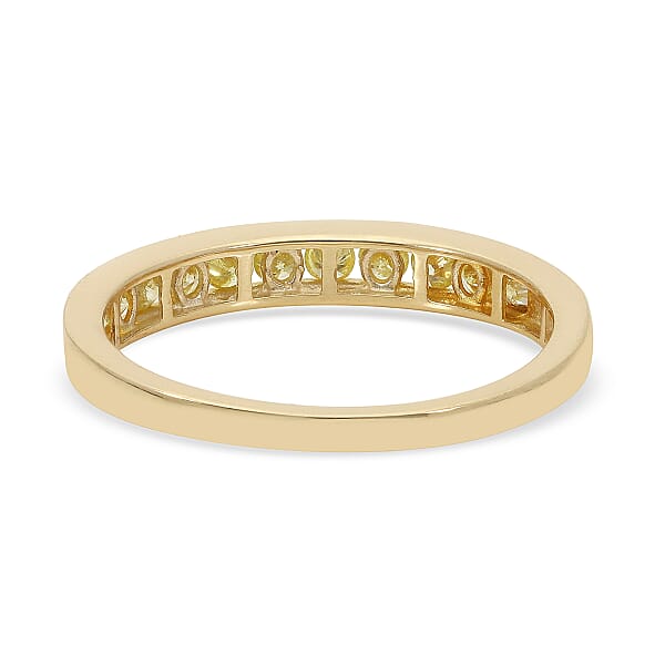 Shop Lc Luxoro 10K Yellow Gold Natural Yellow Diamond (I2) 0.50 Ctw Wedding Band Ring Promise Rings For Women