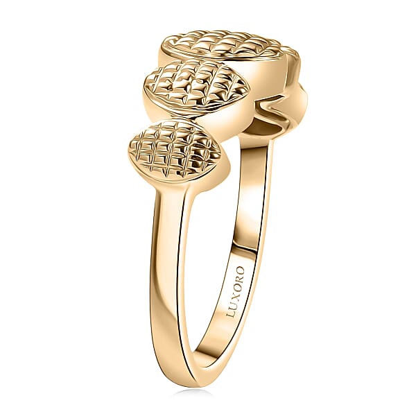 Shop Lc Luxoro 10K Yellow Gold Weaving Pattern Ring 3.70 Grams