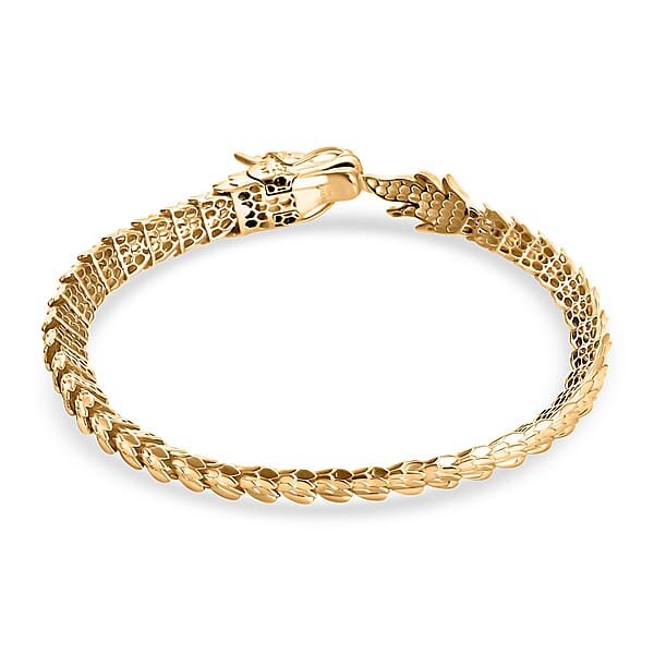 Shop Lc Luxoro 10K Yellow Golden Dragon Bracelet (7.25 In) 12.70 Grams