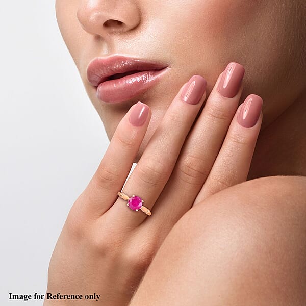 Shop Lc Luxoro 14K Rose Gold AAA Mozambique Ruby Solitaire Ring 2.40 Grams 1.50 Ctw