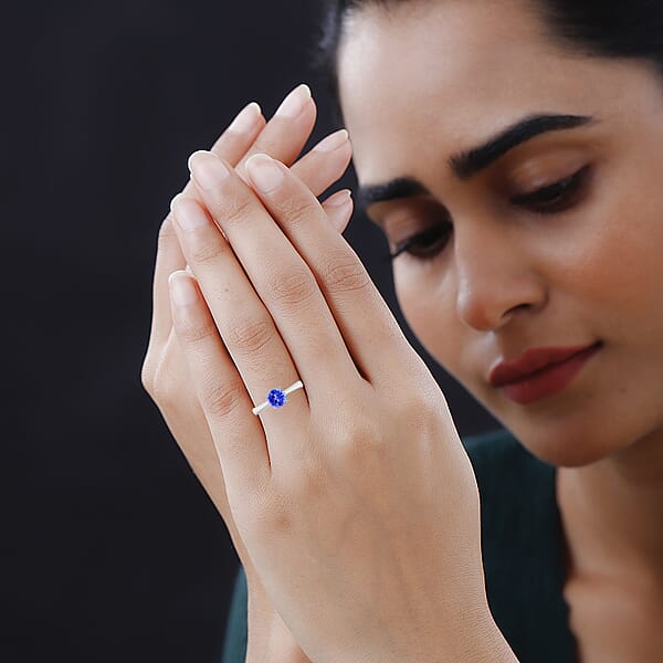 Shop Lc Luxoro 14K White Gold Premium Tanzanite Solitaire Ring 4 Grams 1.50 Ctw (Del. In 10-12 Days)