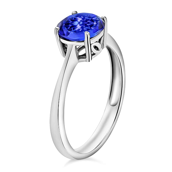Shop Lc Luxoro 14K White Gold Premium Tanzanite Solitaire Ring 4 Grams 1.50 Ctw (Del. In 10-12 Days)