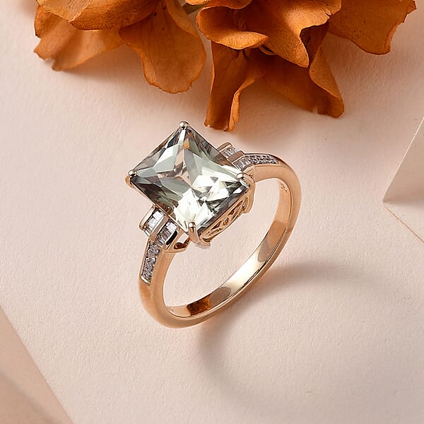 Shop Lc Luxoro 14K Yellow Gold AAA Turkizite Diamond (G-H I2) Ring (4.10 G) 5.85 Ctw