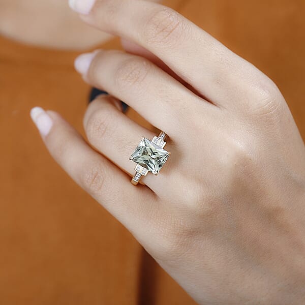 Shop Lc Luxoro 14K Yellow Gold AAA Turkizite Diamond (G-H I2) Ring (4.10 G) 5.85 Ctw