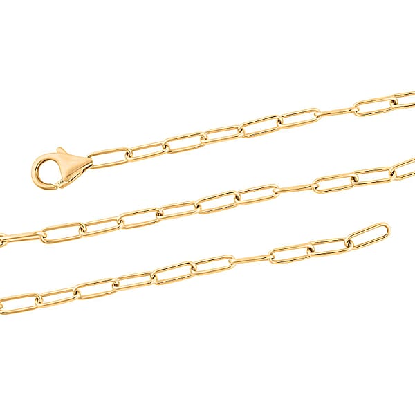 Shop Lc Luxoro 14K Yellow Gold Diamond Paper Clip Chain Necklace 18 Inches 0.95 Ctw