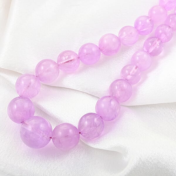 Shop Lc Luxoro 14K Yellow Gold Premium Kunzite 5-13mm Beaded Necklace 18-20 Inches 300.00 Ctw