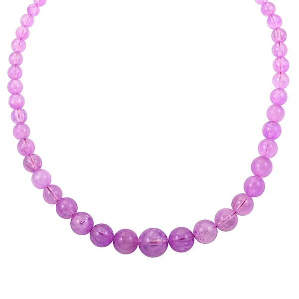 Shop Lc Luxoro 14K Yellow Gold Premium Kunzite 5-13mm Beaded Necklace 18-20 Inches 300.00 Ctw