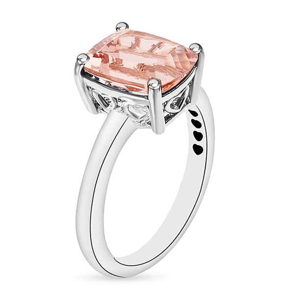 Shop Lc Luxoro AAA Marropino Morganite 2.85 Ctw Solitaire Ring In 14K White Gold 4 Grams (Del. In 10-12 Days)