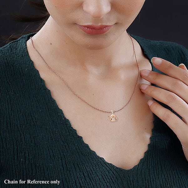 Shop Lc Luxoro AAA Marropino Morganite And G-H I2 Diamond Pendant Without Chain In 10K Rose Gold