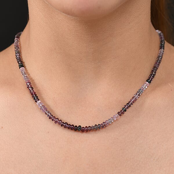 Shop Lc Luxoro AAA Multi Spinel 72.00 Ctw Beaded Necklace In 14K Yellow Gold 18 Inches