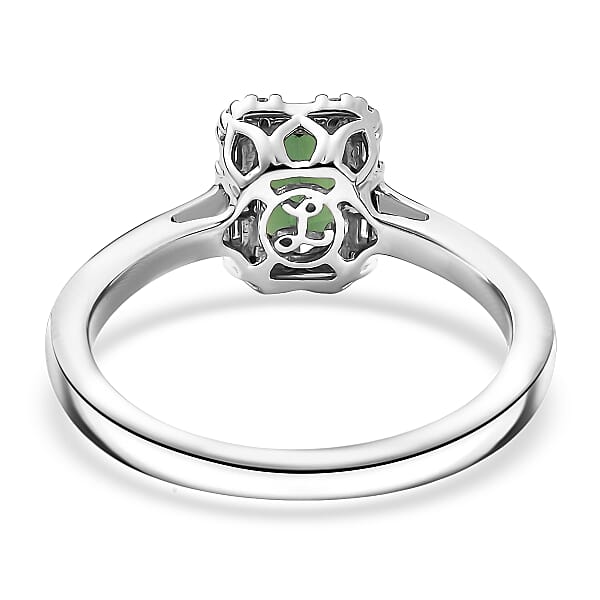 Shop Lc Luxoro AAA Pirineu Lagoon Tourmaline Diamond Ring In 10K White Gold 1.48 Ctw