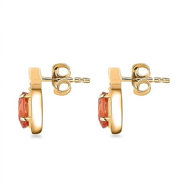 Shop Lc Luxoro AAA Songea Sapphire And I2 Diamond 2.25 Ctw Stud Earrings In 10K Yellow Gold