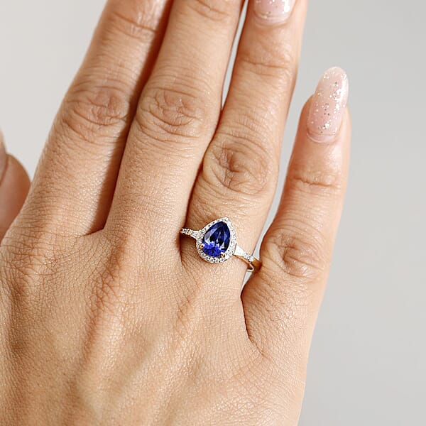 Shop Lc Luxoro AAA Tanzanite And Diamond I2 1.50 Ctw Ring In 14K Yellow Gold