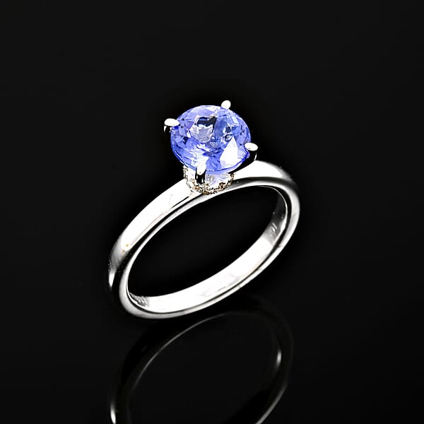 Shop Lc Luxoro AAA Tanzanite Diamond (G-H I2) Ring In 10K White Gold 1.65 Ctw