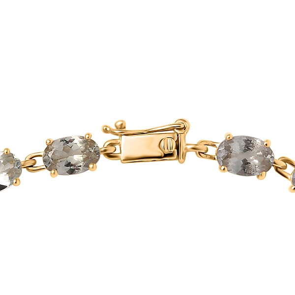 Shop Lc Luxoro AAA Turkizite 12.20 Ctw Duskstream Bracelet In 10K Yellow Gold (8.00 In)