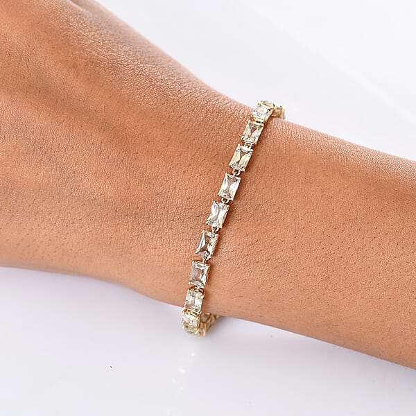 Shop Lc Luxoro AAA Turkizite 14.90 Ctw Bracelet In 10K Yellow Gold (7.25 In) 4.50 Grams