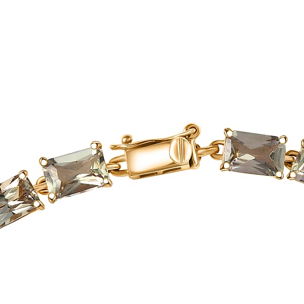 Shop Lc Luxoro AAA Turkizite 14.90 Ctw Bracelet In 10K Yellow Gold (7.25 In) 4.50 Grams