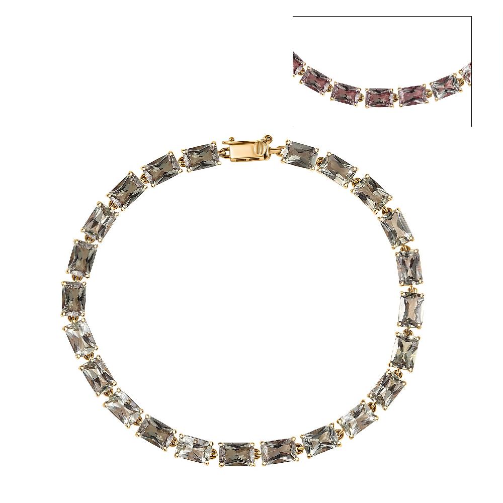 shop lc Luxoro AAA Turkizite 14.90 ctw Bracelet in 10K Yellow Gold (7.25 In) 4.50 Grams
