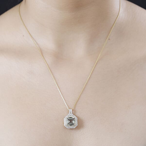 Shop Lc Luxoro AAA Turkizite I2 Natural Yellow And White Diamond 4.40 Ctw Pendant Without Chain In 14K Yellow Gold