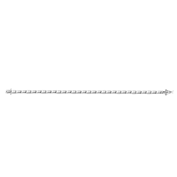 Shop Lc Luxoro Bar Bracelet In 10K White Gold (6.50 In) 5.25 Grams