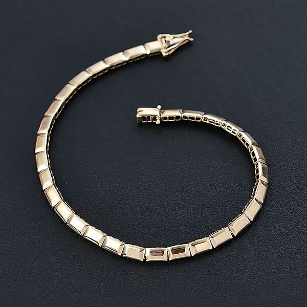 Shop Lc Luxoro Bar Bracelet In 10K Yellow Gold (7.25 In) 4.90 Grams