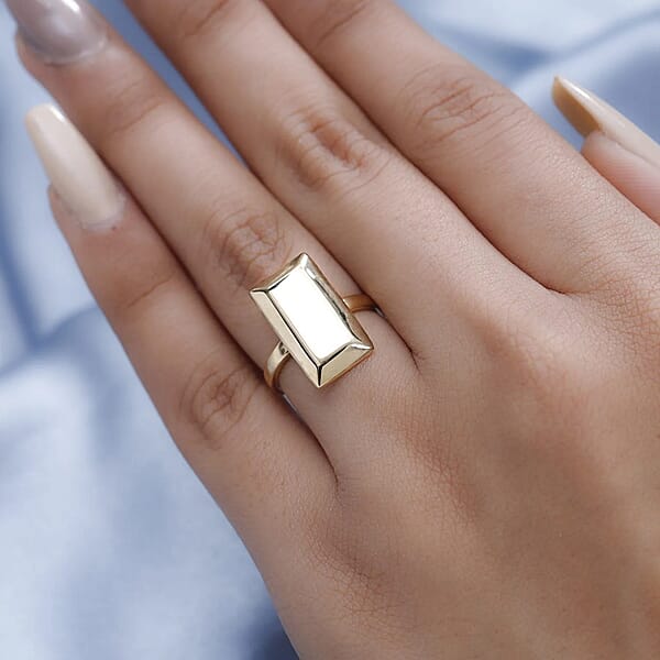 Shop Lc Luxoro Bar Ring In 18K Yellow Gold Yellow Gold Ring Gold Jewelry For Her 2.30 Grams