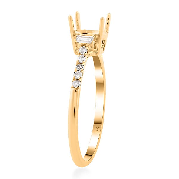Shop Lc Luxoro Diamond (I2) 0.25 Ctw Mounting Ring In 14K Yellow Gold