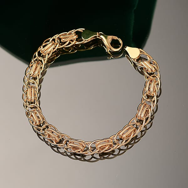 Shop Lc Luxoro Eternal Links Chain Bracelet In 10K Yellow Gold (7.25 In) 4.87 Grams
