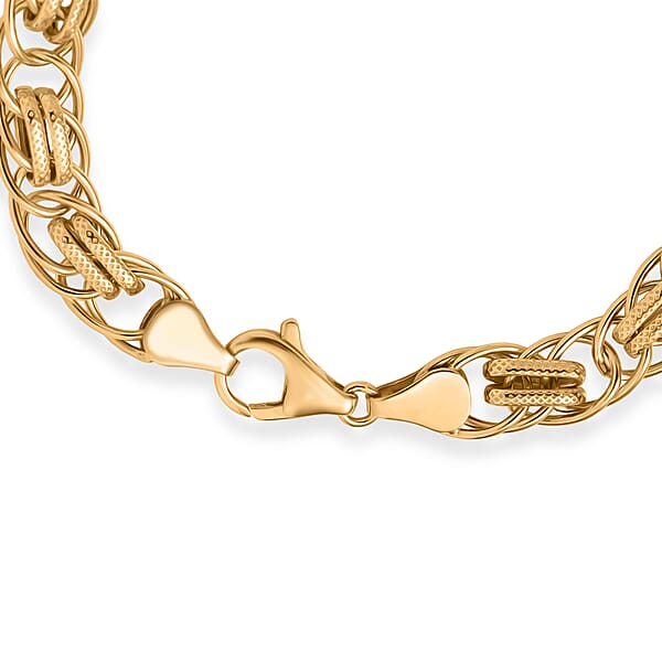 Shop Lc Luxoro Eternal Links Chain Bracelet In 10K Yellow Gold (7.25 In) 4.87 Grams