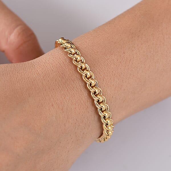 Shop Lc Luxoro Fancy Link Chain Bracelet In 10K Yellow Gold (7.25 In) 5.45 Grams