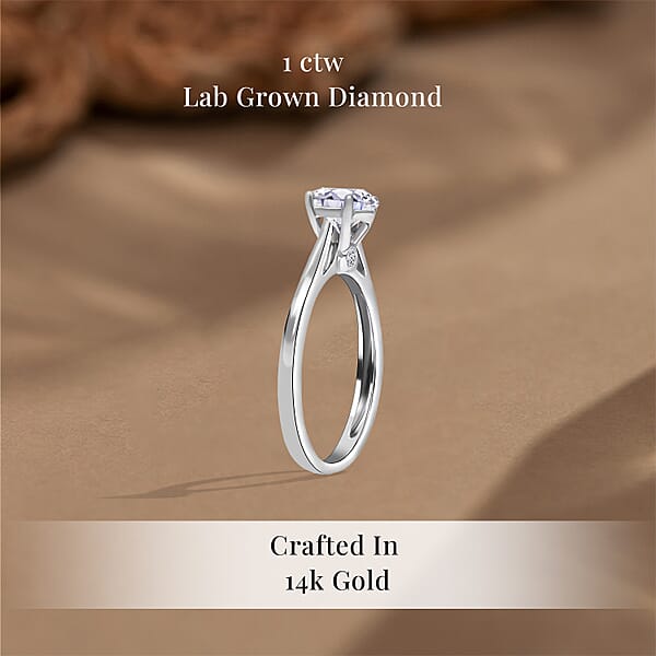 Shop Lc Luxoro G-H SI Lab Grown Diamond Solitaire Ring 14K White Gold Ring Diamond Ring Gifts For Her Diamond Jewelry 1.00 Ctw