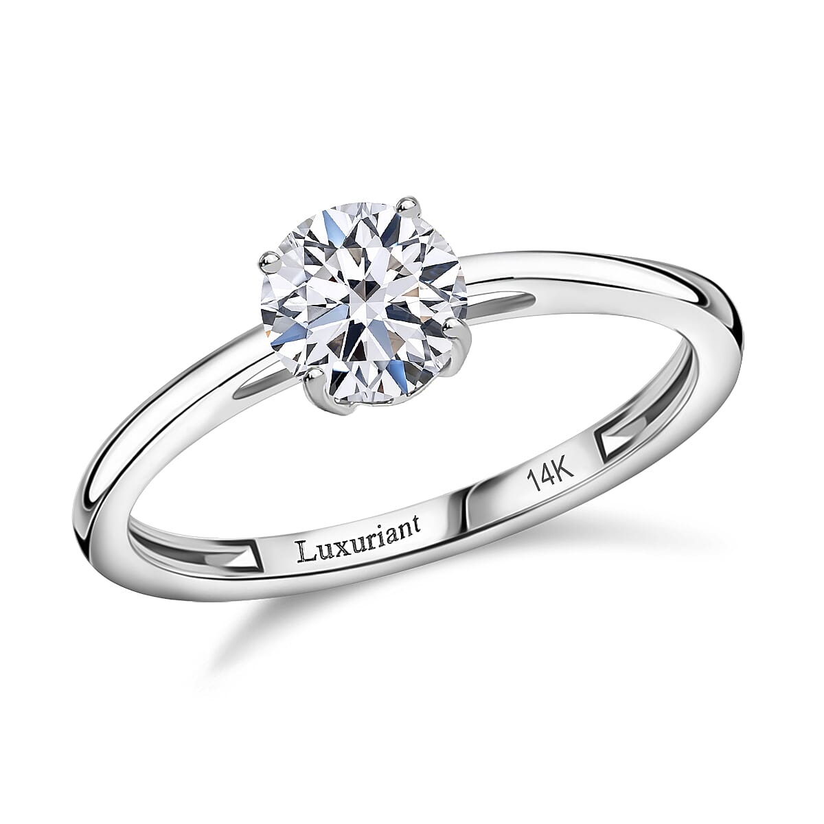 shop lc Luxoro G-H SI Lab Grown Diamond Solitaire Ring 14K White Gold Ring Diamond Ring Gifts For Her Diamond Jewelry 1.00 ctw