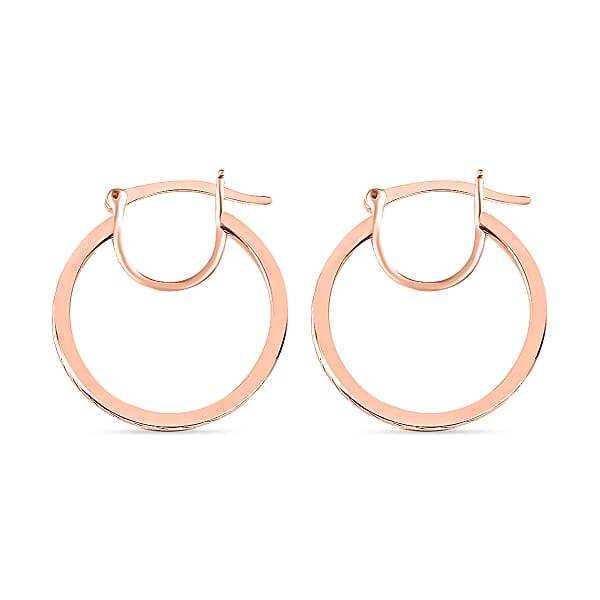 Shop Lc Luxoro Hoop Earrings In 10K Rose Gold 3 Grams