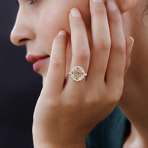 Shop Lc Luxoro I3 Natural Multi Diamond 2.00 Ctw Floral Ring In 10K Rose Gold