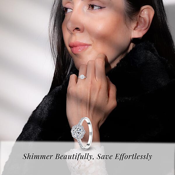 Shop Lc Luxoro Lab Grown Diamond E-F VS 1.00 Ctw Ring In 10K White Gold