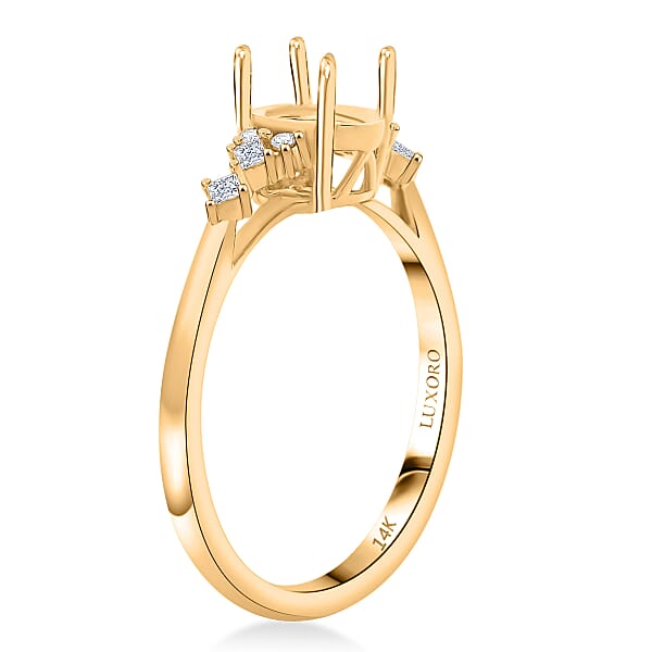 Shop Lc Luxoro Mounting Ring In 14K Yellow Gold 3.38 Grams