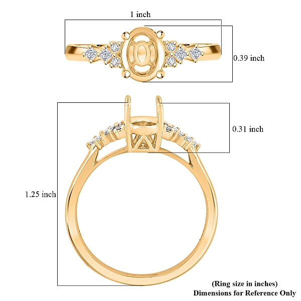 Shop Lc Luxoro Mounting Ring In 14K Yellow Gold 3.38 Grams