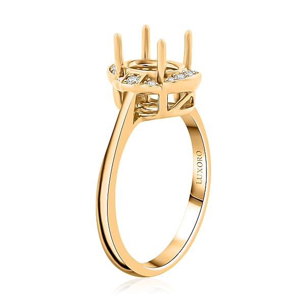 Shop Lc Luxoro Mounting Ring In 14K Yellow Gold 3.83 Grams