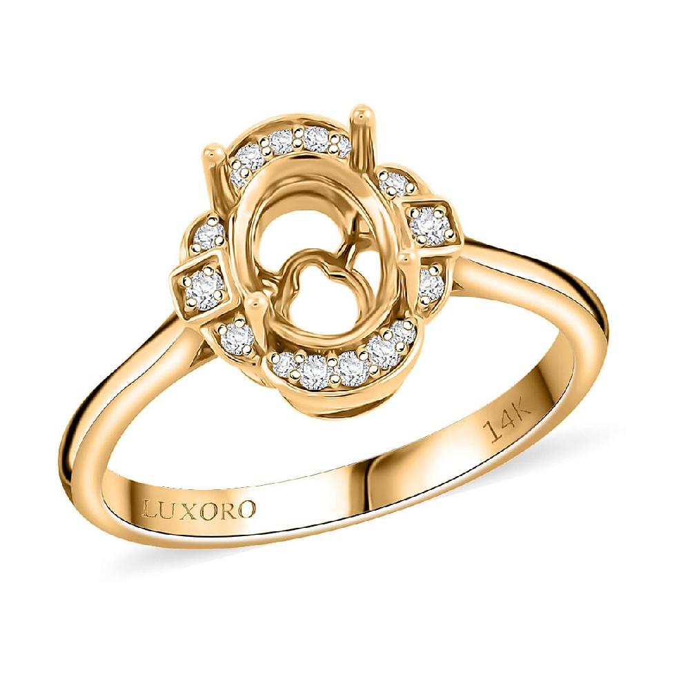 shop lc Luxoro Mounting Ring in 14K Yellow Gold 3.83 Grams