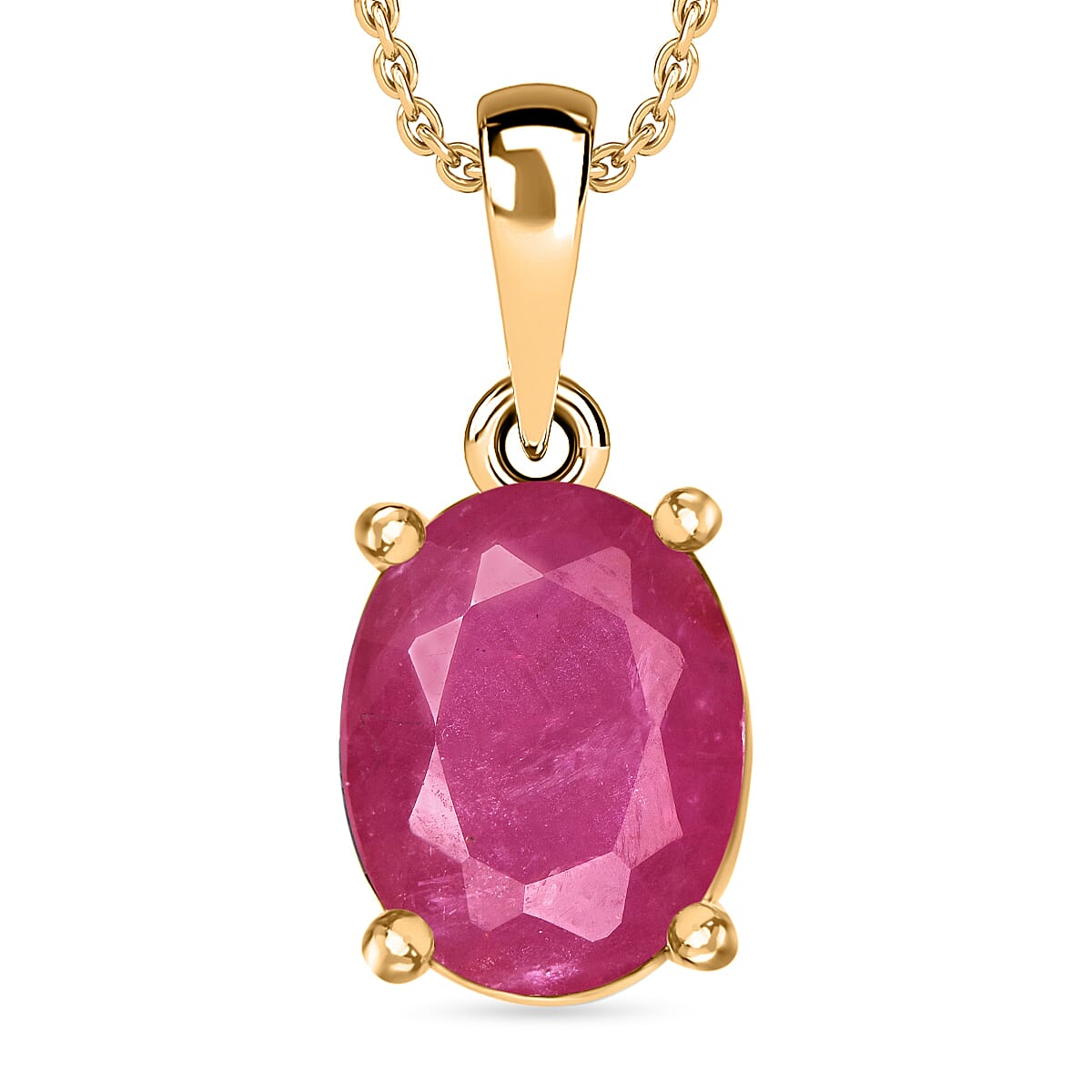 shop lc Luxoro Premium Mozambique Ruby 2.40 ctw Solitaire Pendant without Chain in 14K Yellow Gold