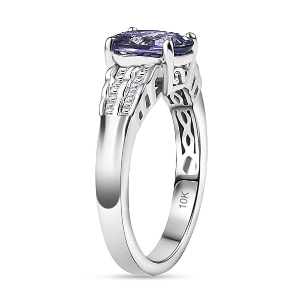 Shop Lc Luxoro Premium Peacock Tanzanite And White Diamond 2.00 Ctw Ring In 10K White Gold (Size 9.5)