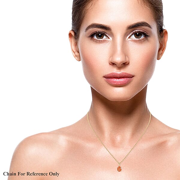 Shop Lc Luxoro Premium Viceroy Spessartine Garnet 2.90 Ctw Solitaire Pendant Without Chain In 10K Yellow Gold