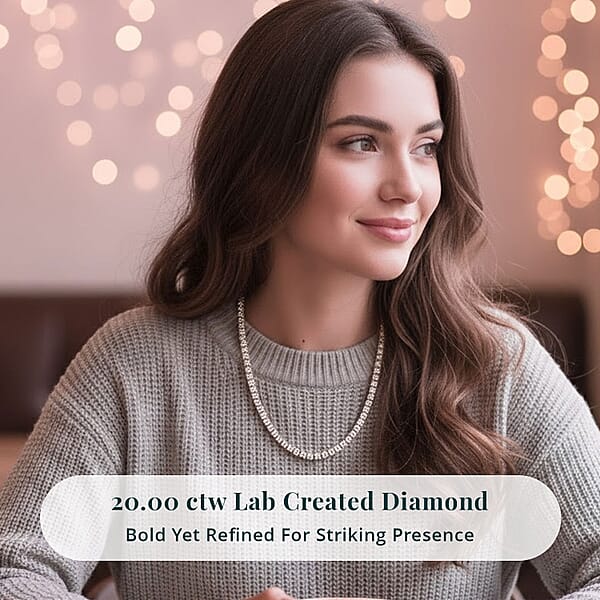 Shop Lc Luxuriant Lab Grown Diamond 20.00 Ctw Necklace In 14K Yellow Gold 18.5 Inches 28.07 Grams