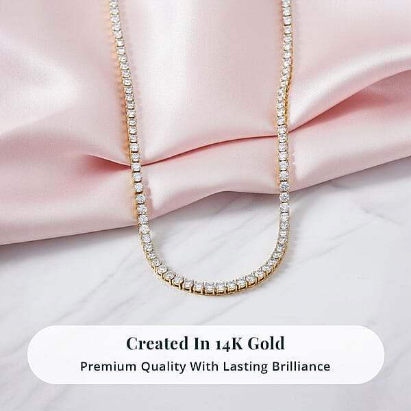 Shop Lc Luxuriant Lab Grown Diamond 20.00 Ctw Necklace In 14K Yellow Gold 18.5 Inches 28.07 Grams